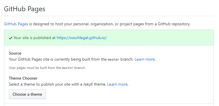GitHub Pages for User