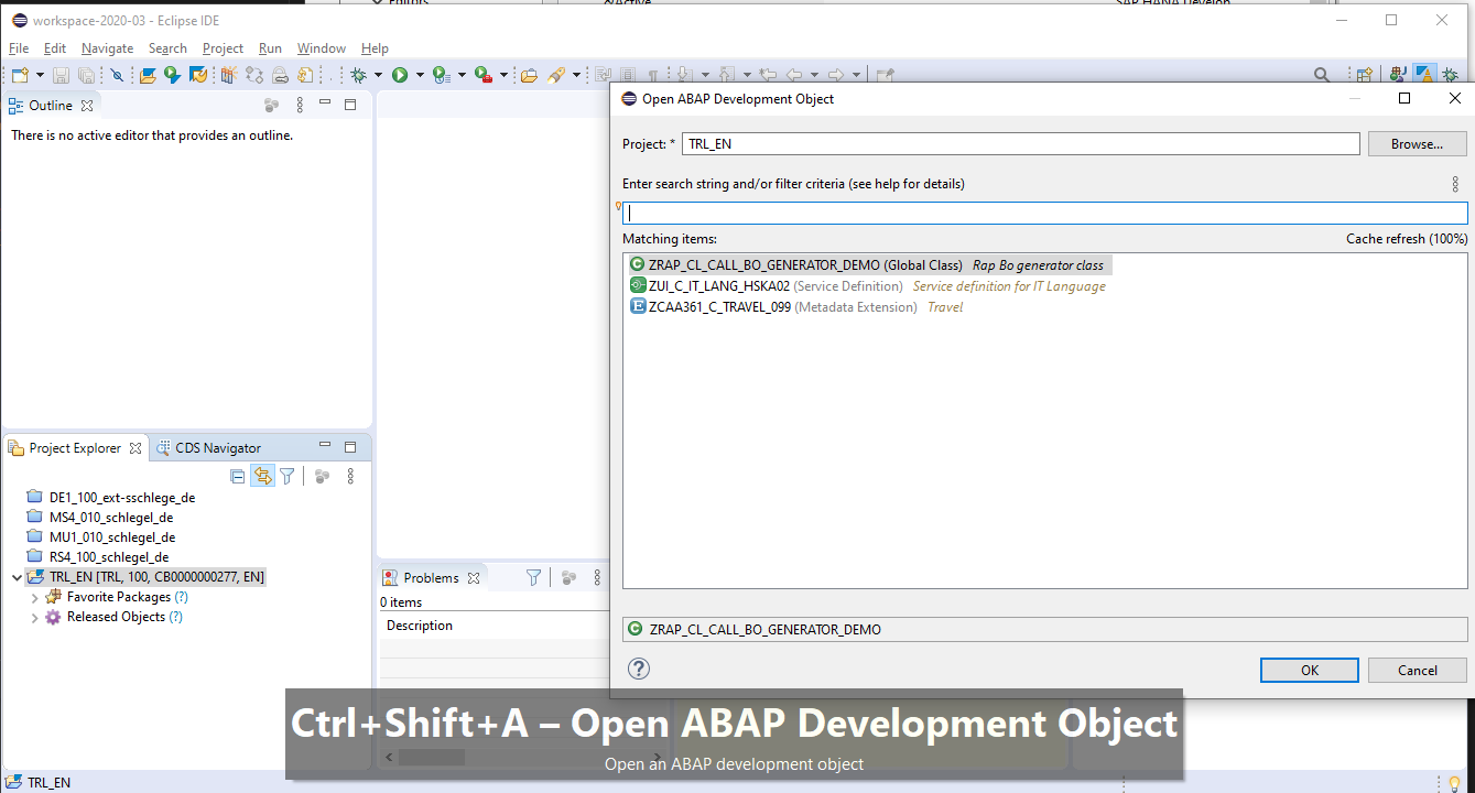 Open ABAP Development Object